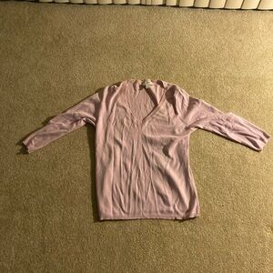 LOFT Pink V-Neck Sweater